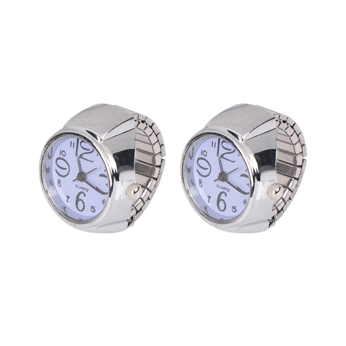 Luxury Time Watches Jewelry Gold - 2Pcs Ring Watch for Women Trendy