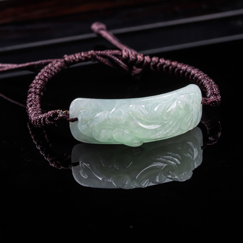 Jewelry & Watches Vitopoulos - Burmese Jadeite Pixiu Bracelet Carved Hand