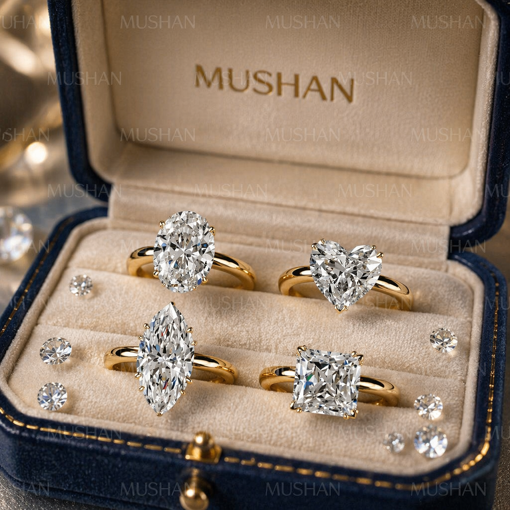 Moissanite Ring - MUSHAN Bespoke Jewelry 925 Sterling Silver