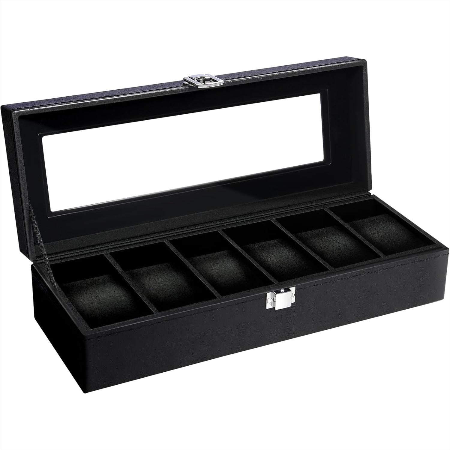 Jewelry Watches & Accessories - 6 Slot Watch Box with Glass