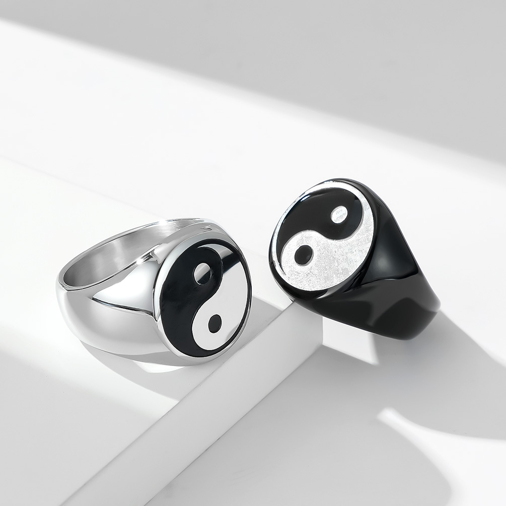 Mens Signet Ring - Creative Chinese Style Tai Chi Rings
