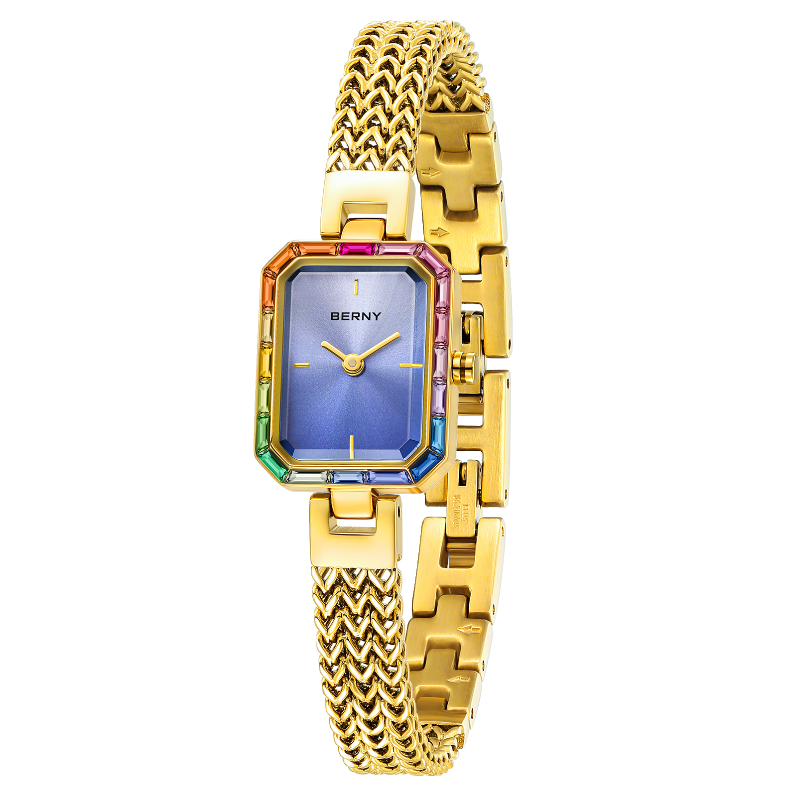 Luxury Time Watches Jewelry Gold - BERNY Women's Gold Watch Quartz Luxury