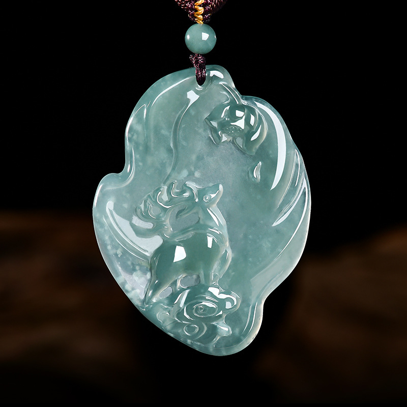 Jewelry & Watches Vitopoulos - Real Natural Emerald Jade Blue Water