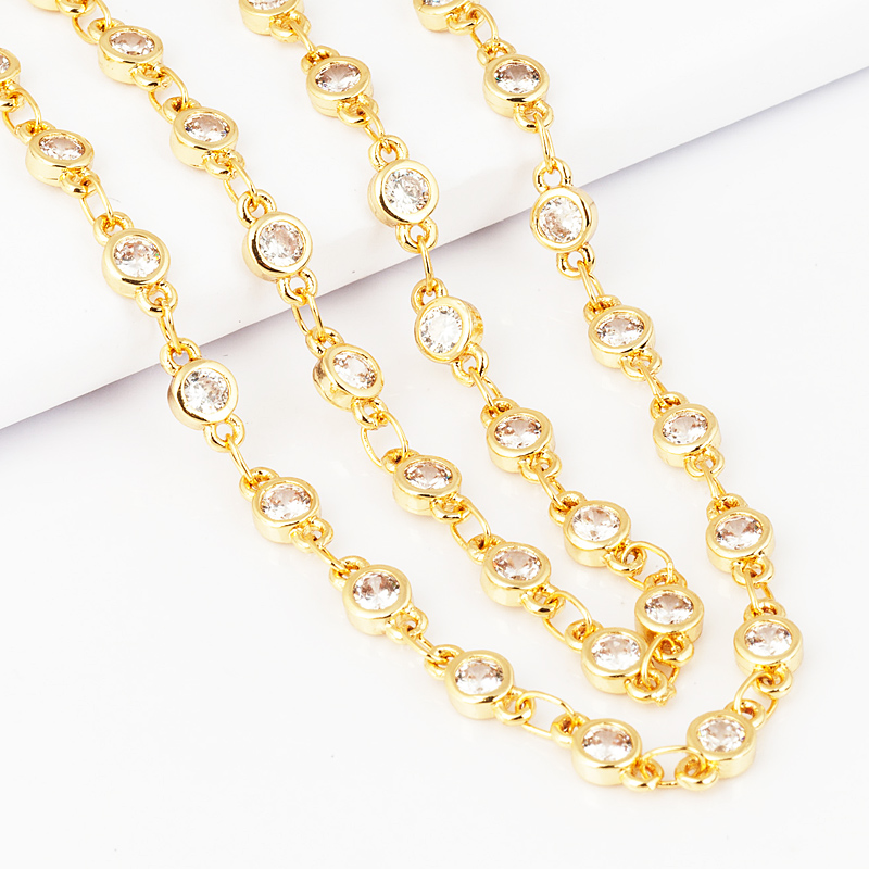 Sturdy half finished CZ chain  – Rose Gold Bracelet recenzja i cena