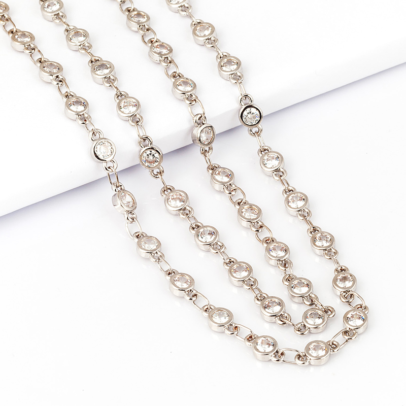 Sturdy half finished CZ chain  – Rose Gold Bracelet recenzja i cena