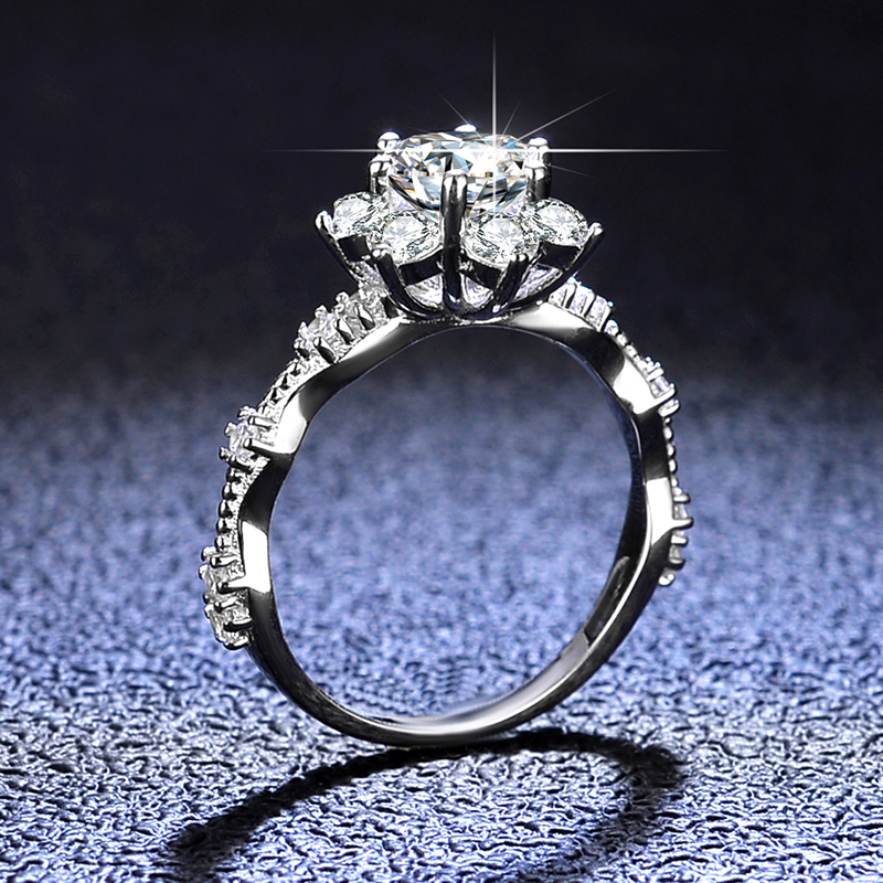 YANHUI Real PT950 Platinum Moi – Moissanite Ring recenzja i cena