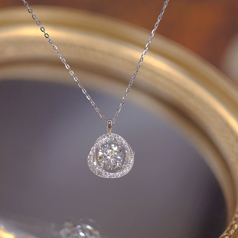 925 Sterling Silver Jewelry Ex – Crystal Choker Necklace recenzja i cena