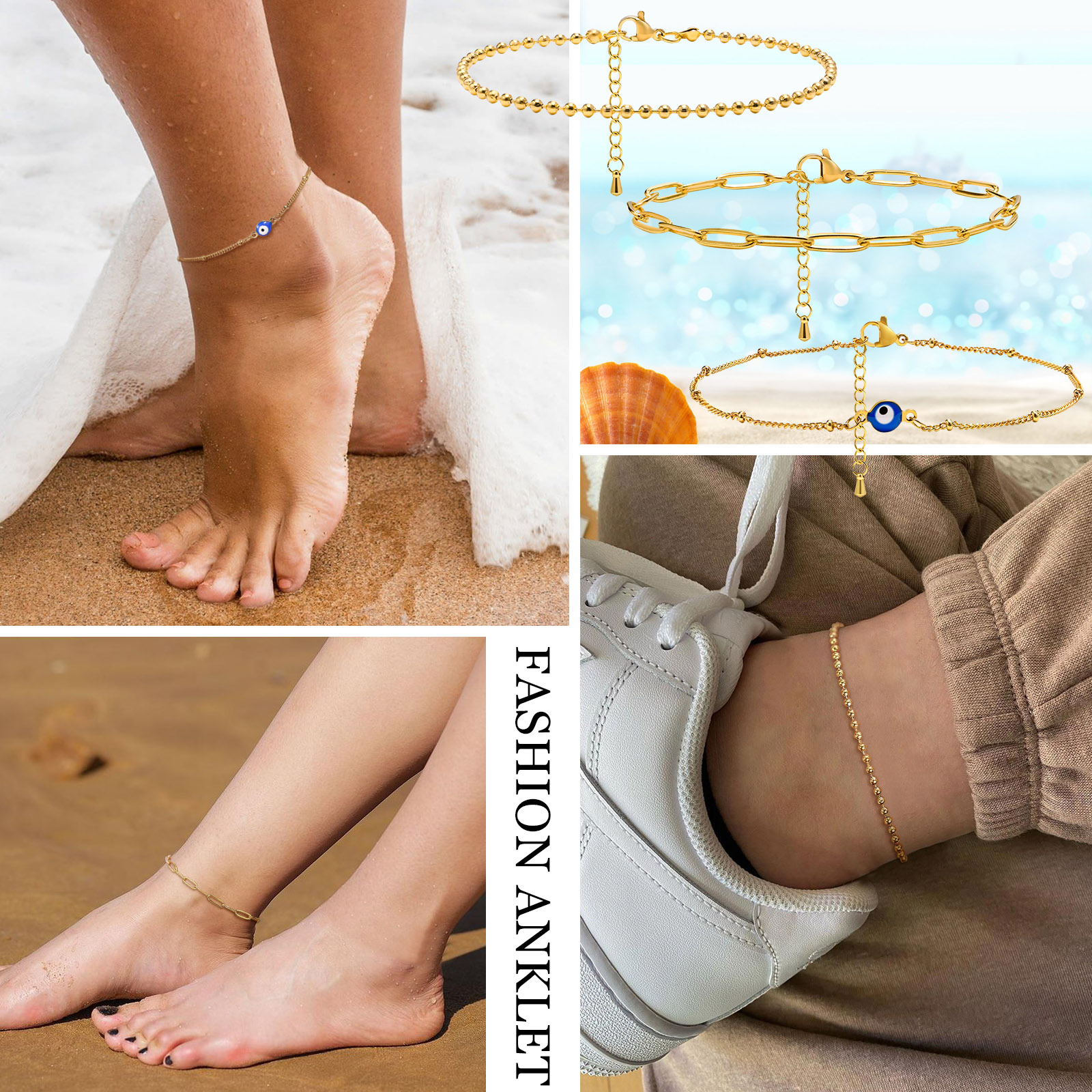 Evil Eye  Anklet Bracelet on L – Jc Jewelry & Watches Reviews recenzja i cena