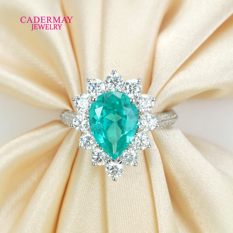 S925 Lab Paraiba Rings S925 Si – Moissanite Ring recenzja i cena