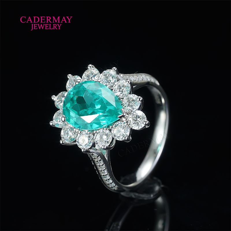 S925 Lab Paraiba Rings S925 Si – Moissanite Ring recenzja i cena