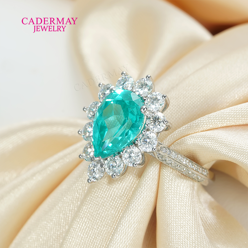 S925 Lab Paraiba Rings S925 Si – Moissanite Ring recenzja i cena