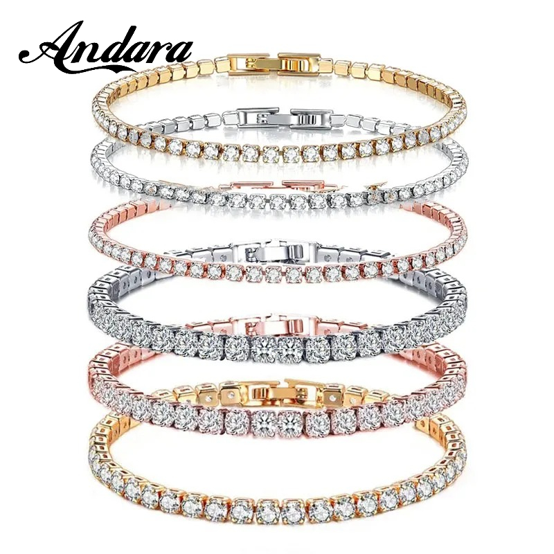 925 Sterling Silver Rose Gold  – Tennis Bracelet Cubic recenzja i cena