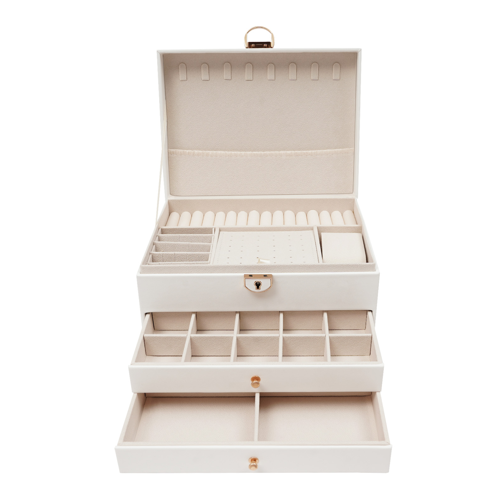 3 Tiers Jewelry Storage Box, S – Jewelry And Watches Store recenzja i cena