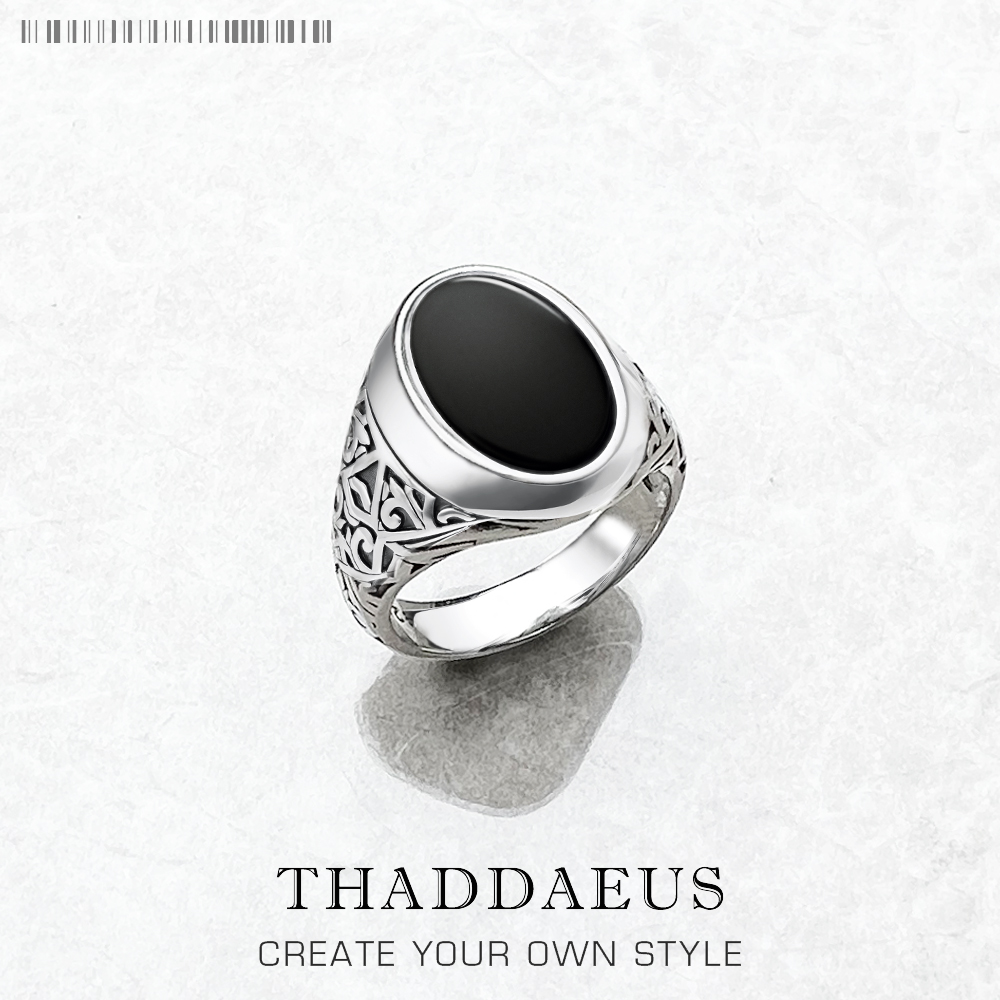 Black Oval Signet Ring Europe  – Mens Signet Ring recenzja i cena
