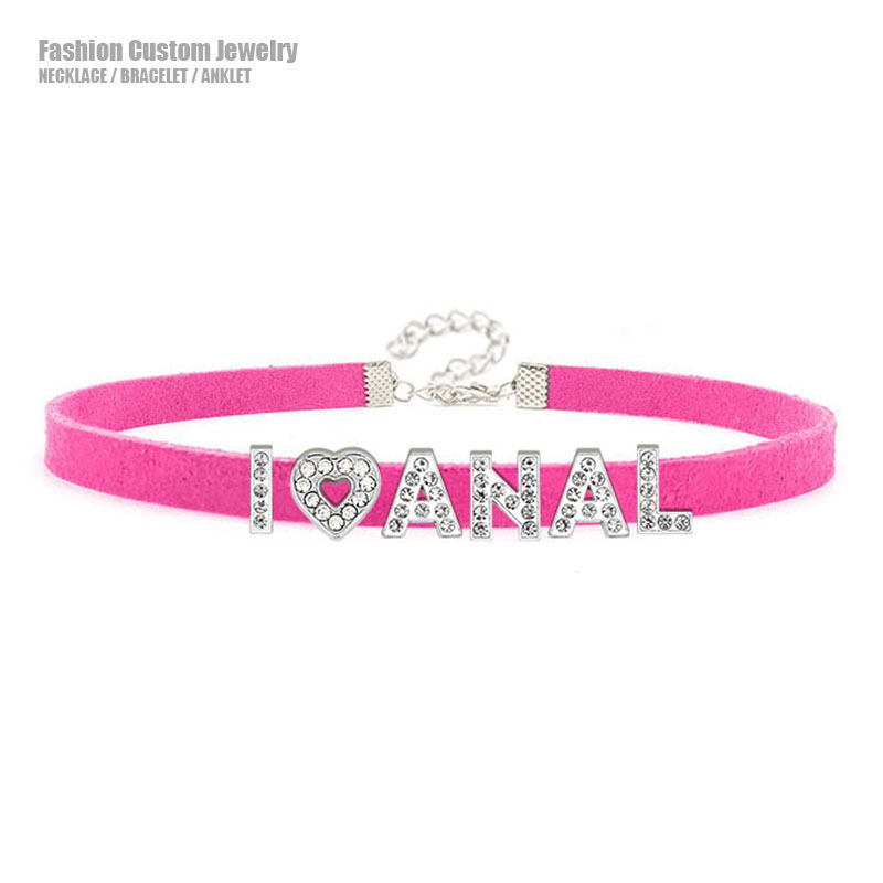 Sexy Hot Rhinestone Letters I  – Crystal Choker Necklace recenzja i cena