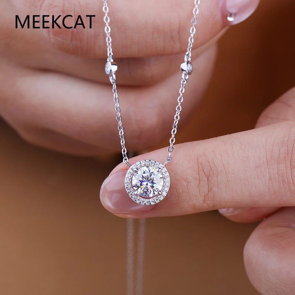 1/2/3CT Moissanite Necklaces f – Crystal Choker Necklace recenzja i cena
