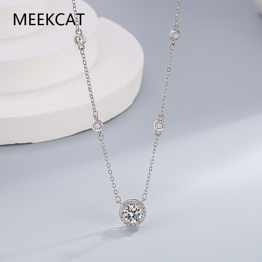 1/2/3CT Moissanite Necklaces f – Crystal Choker Necklace recenzja i cena
