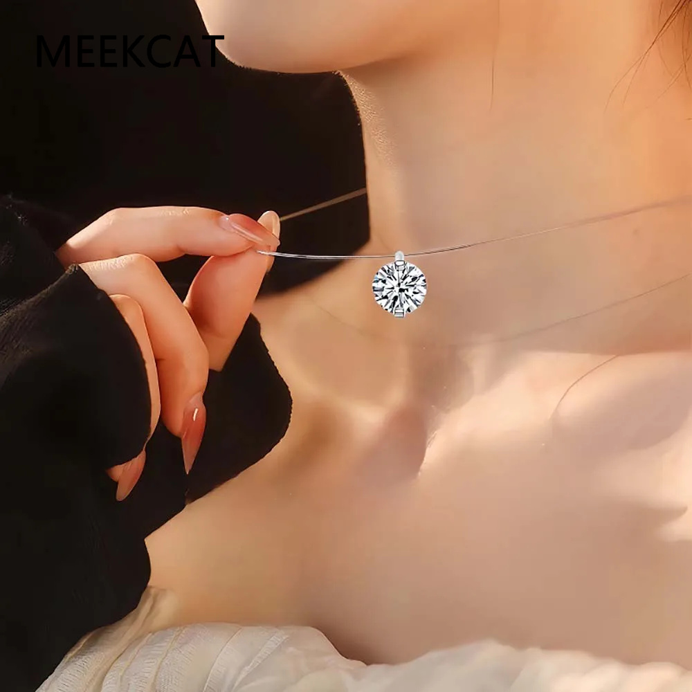 0.5-5CT Moissanite Pendant Nec – Crystal Choker Necklace recenzja i cena