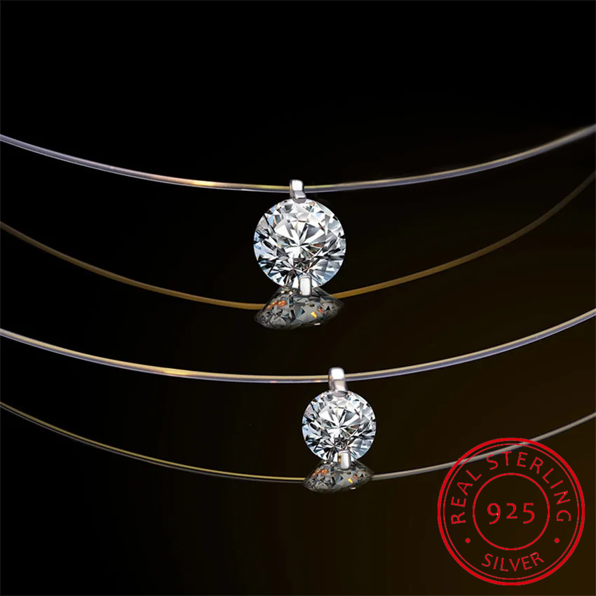 0.5-5CT Moissanite Pendant Nec – Crystal Choker Necklace recenzja i cena