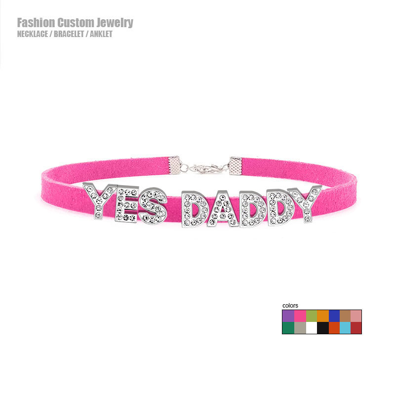 Sexy Rhinestone Letters YES DA – Crystal Choker Necklace recenzja i cena