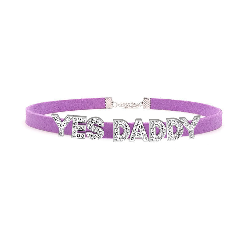 Sexy Rhinestone Letters YES DA – Crystal Choker Necklace recenzja i cena