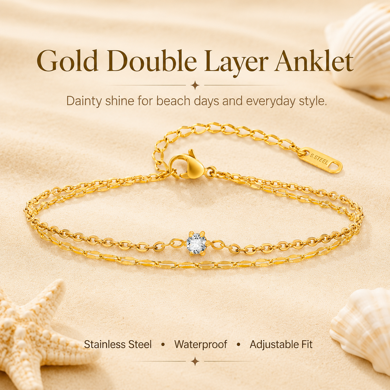 Waterproof Layered Anklet Brac – Jc Jewelry & Watches Reviews recenzja i cena