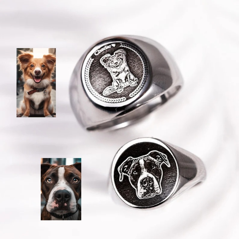 Custom Engrave Photo Signet Ri – Mens Signet Ring recenzja i cena