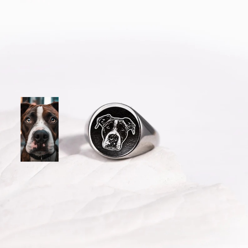 Custom Engrave Photo Signet Ri – Mens Signet Ring recenzja i cena
