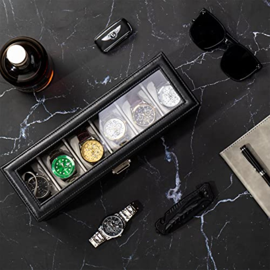 Watch Box, 6 Slot Watches Disp – Jewelry Box That Holds Watches recenzja i cena