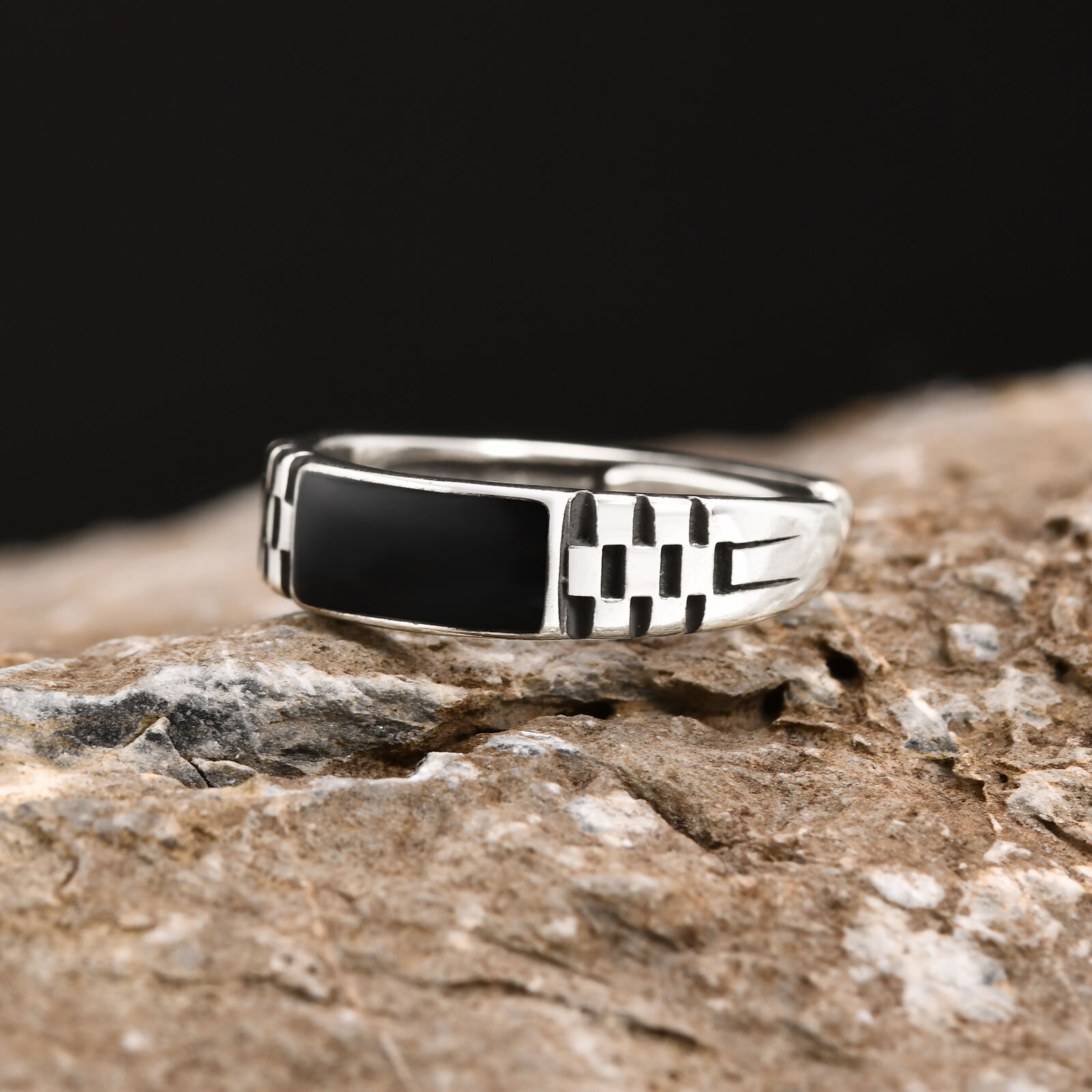 Vnox Mens Open Rings, Black En – Mens Signet Ring recenzja i cena