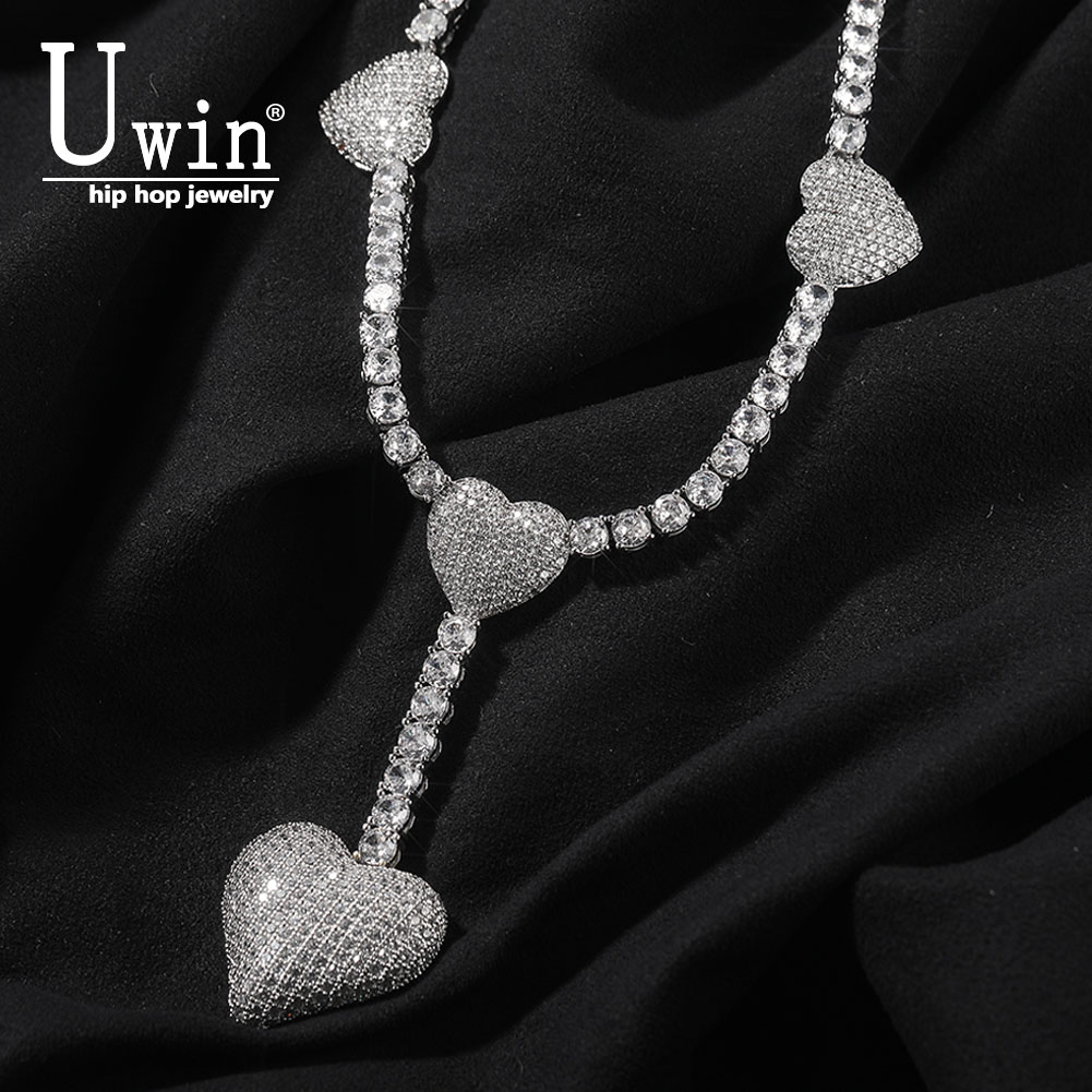 Uwin 4 Heart Necklace Drip Nec – Tennis Bracelet Cubic recenzja i cena