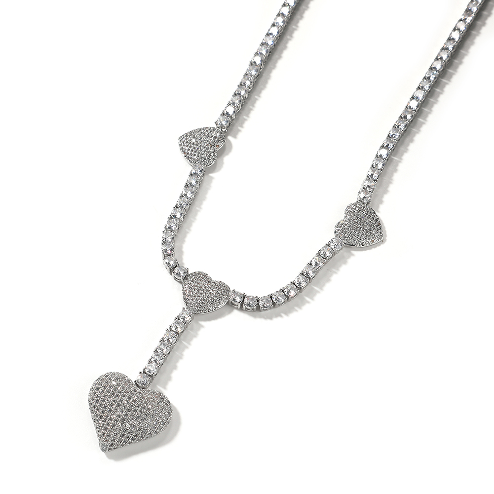 Uwin 4 Heart Necklace Drip Nec – Tennis Bracelet Cubic recenzja i cena