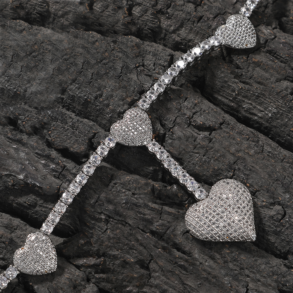 Uwin 4 Heart Necklace Drip Nec – Tennis Bracelet Cubic recenzja i cena