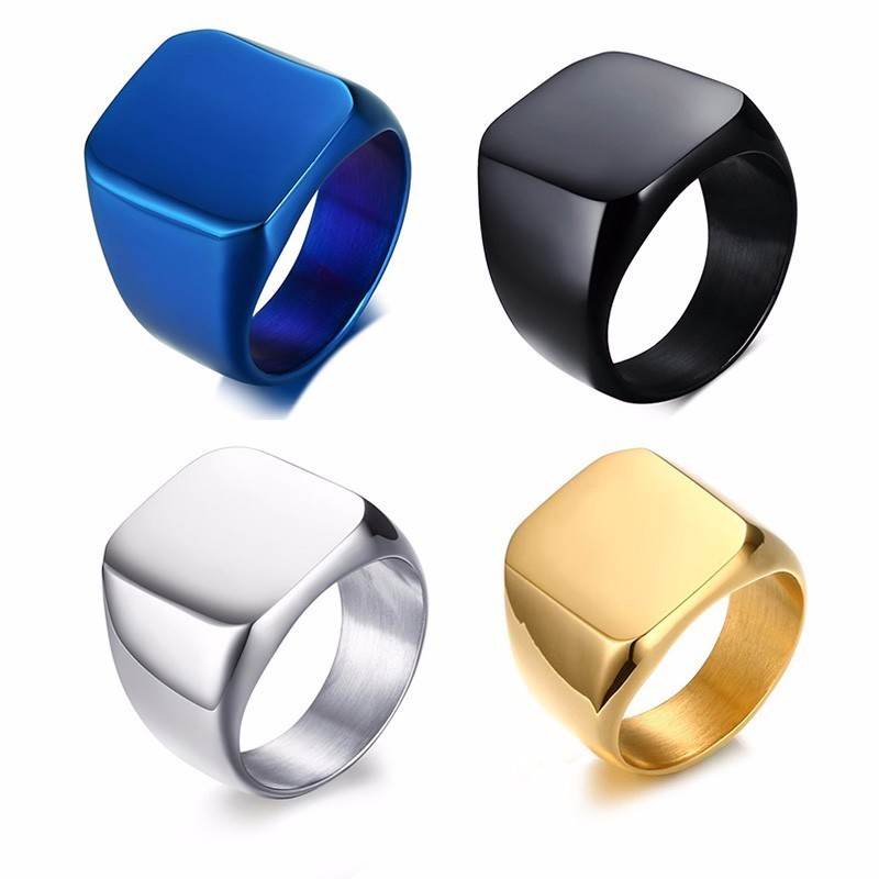 Vnox Free Personalized Stamp R – Mens Signet Ring recenzja i cena