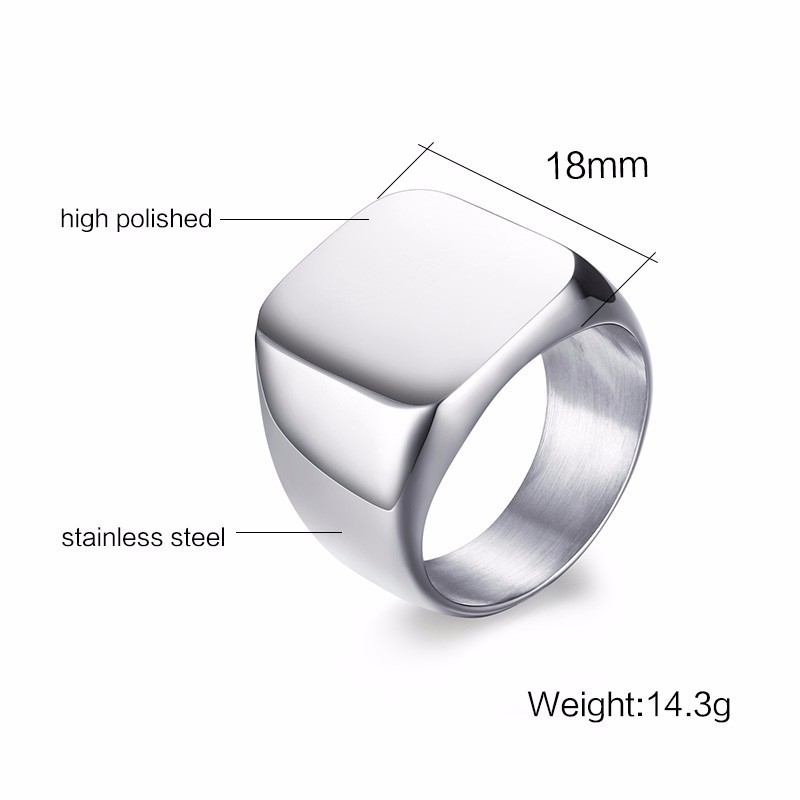 Vnox Free Personalized Stamp R – Mens Signet Ring recenzja i cena