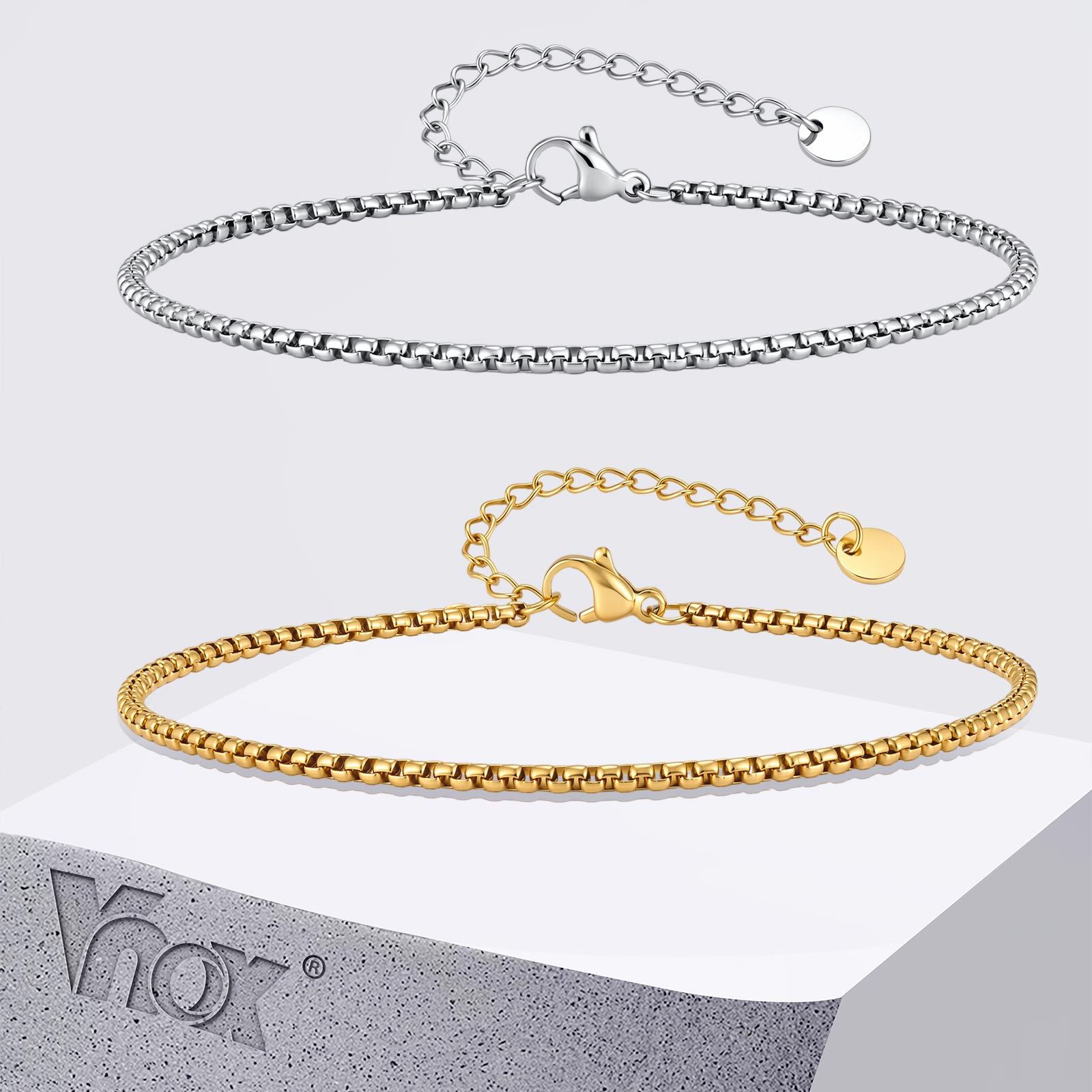 Vnox Stainless Steel Box Chain – Jc Jewelry & Watches Reviews recenzja i cena