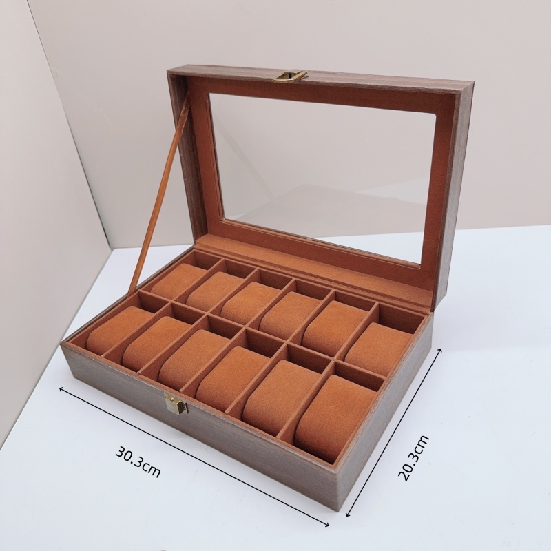 Wood Watch Box 6/10/12 Grids W – Jewelry Box That Holds Watches recenzja i cena