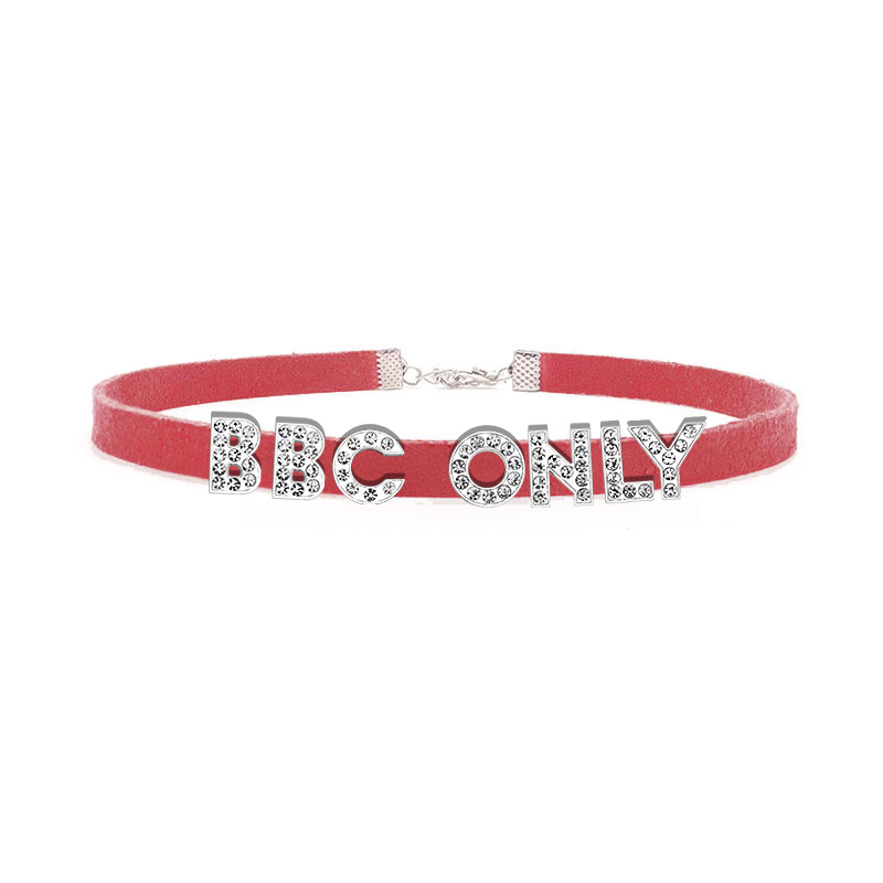 Rhinestone Letter BBC ONLY Nec – Crystal Choker Necklace recenzja i cena