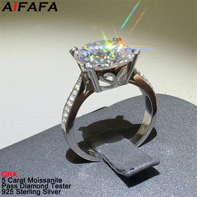 New 5 Carat D Color VVS1 Moiss – Moissanite Ring recenzja i cena