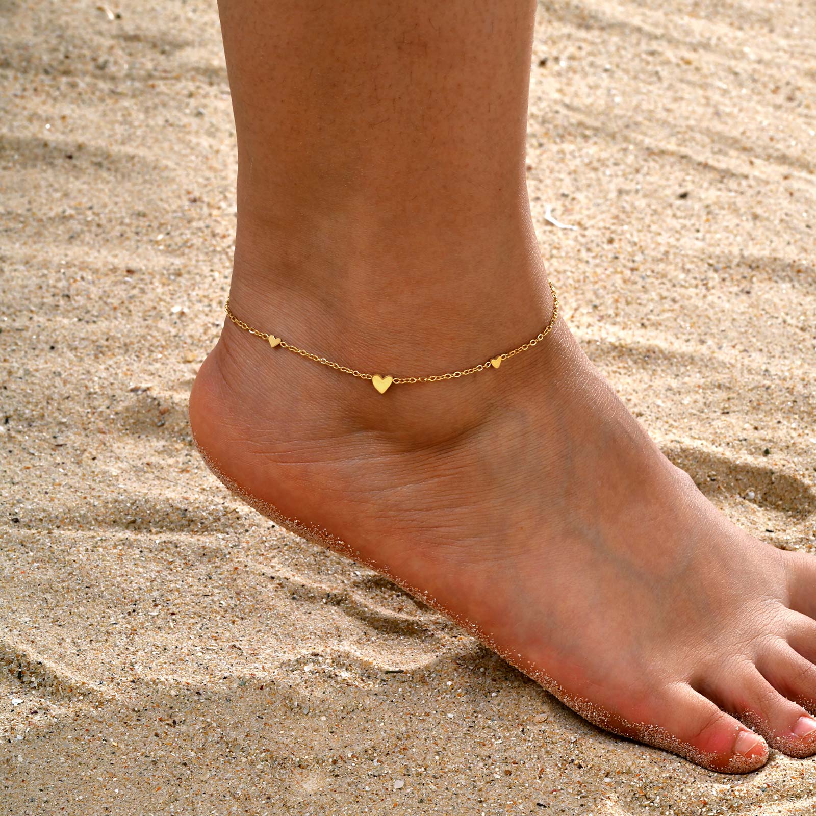 Stainless Steel Heart Anklets  – Jc Jewelry & Watches Reviews recenzja i cena