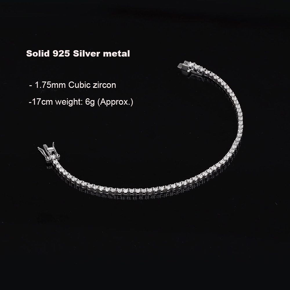 Real Silver 1.75mm/1.5mm White – Tennis Bracelet Cubic recenzja i cena