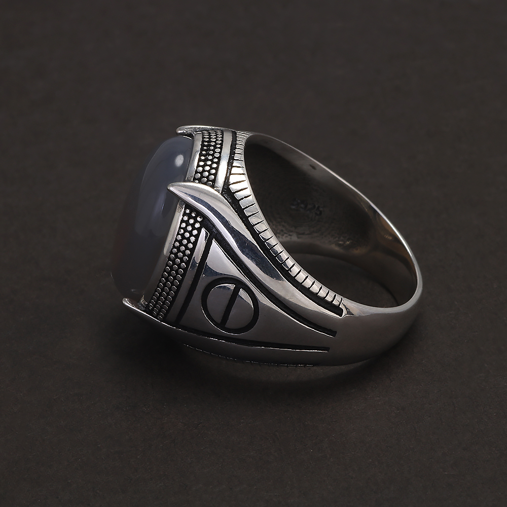 S925 Sterling Silver Agate Sig – Mens Signet Ring recenzja i cena