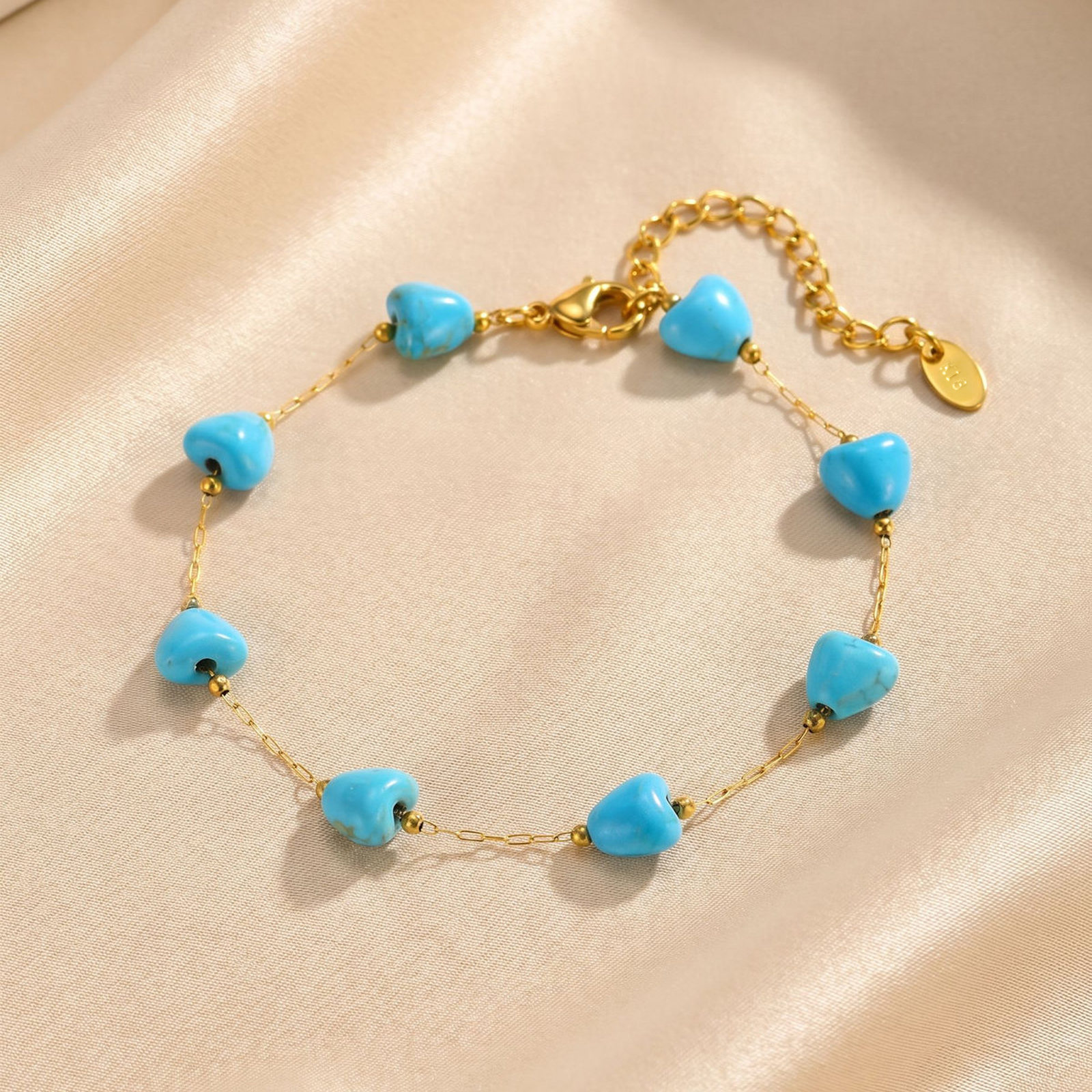 Turquoise Heart Anklet, Women' – Jc Jewelry & Watches Reviews recenzja i cena