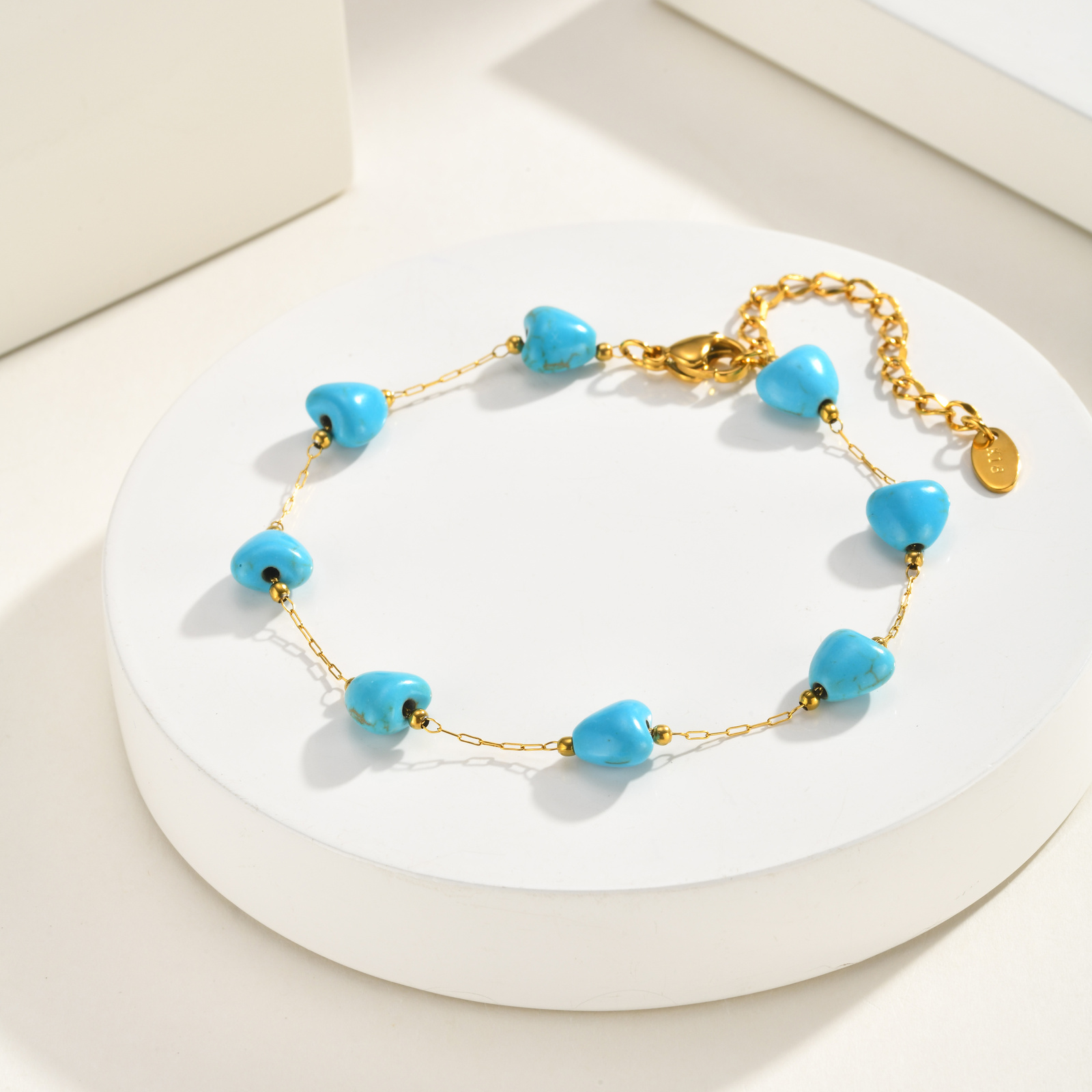 Turquoise Heart Anklet, Women' – Jc Jewelry & Watches Reviews recenzja i cena