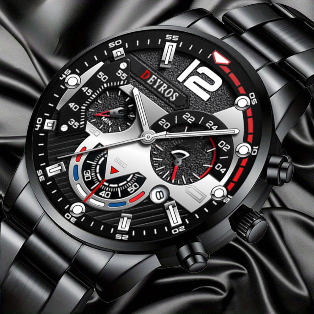 3pcs/set Fashion Men's Watch B – Best Jewelry Watches For Men recenzja i cena