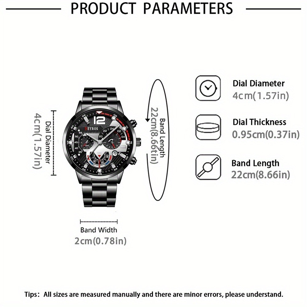 3pcs/set Fashion Men's Watch B – Best Jewelry Watches For Men recenzja i cena