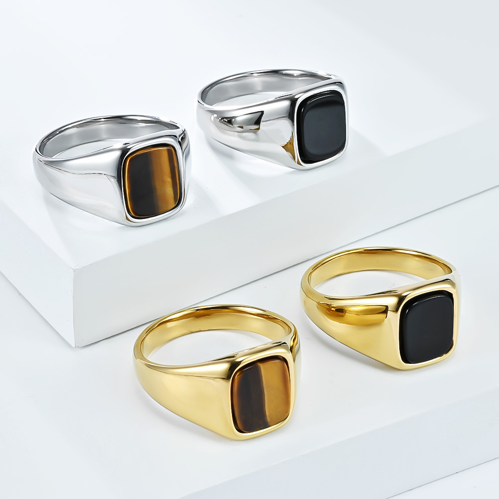 New Fashion Vintage Stainless  – Mens Signet Ring recenzja i cena