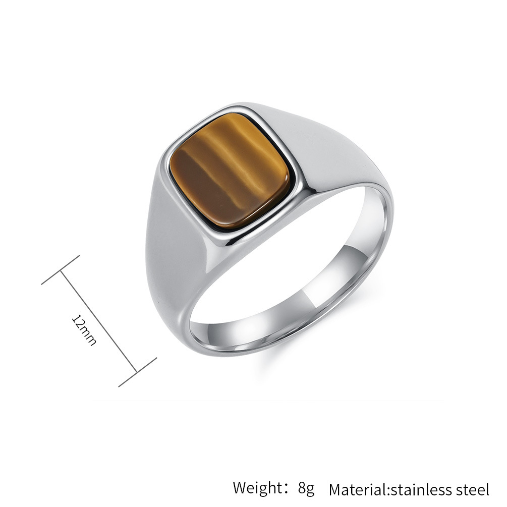 New Fashion Vintage Stainless  – Mens Signet Ring recenzja i cena