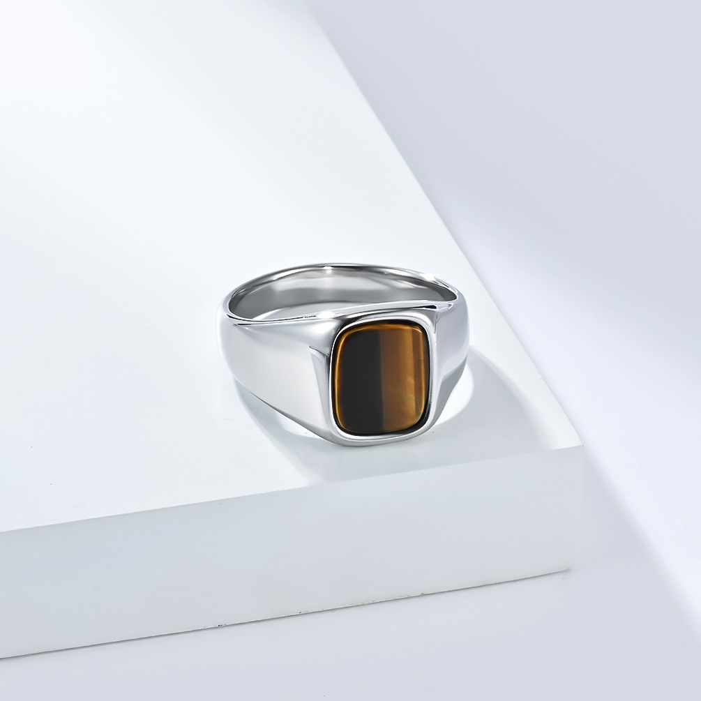 New Fashion Vintage Stainless  – Mens Signet Ring recenzja i cena
