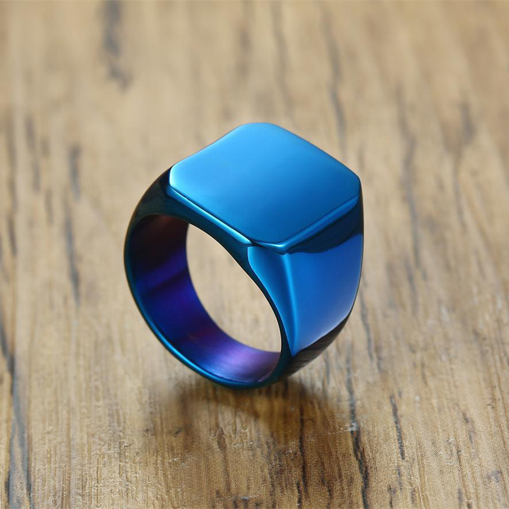 Free Engrave New Silver/Gold/B – Mens Signet Ring recenzja i cena